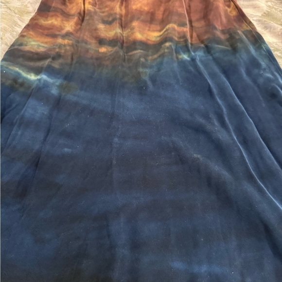 Bella Dahl Blue and Brown  Maxi Skirt - Picture 6 of 8